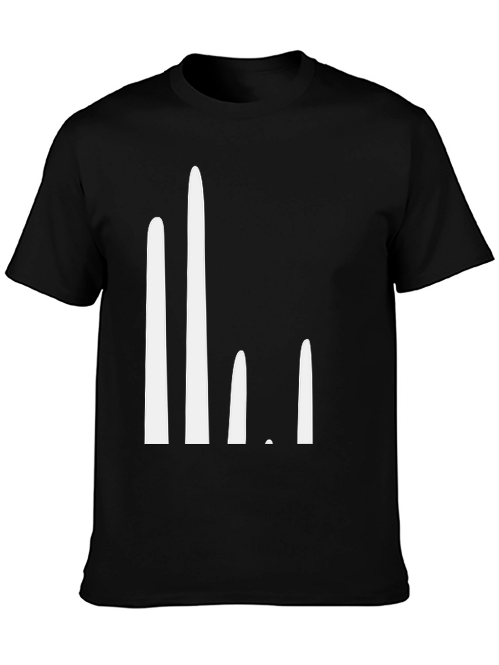 Modern White Bar Chart Tee