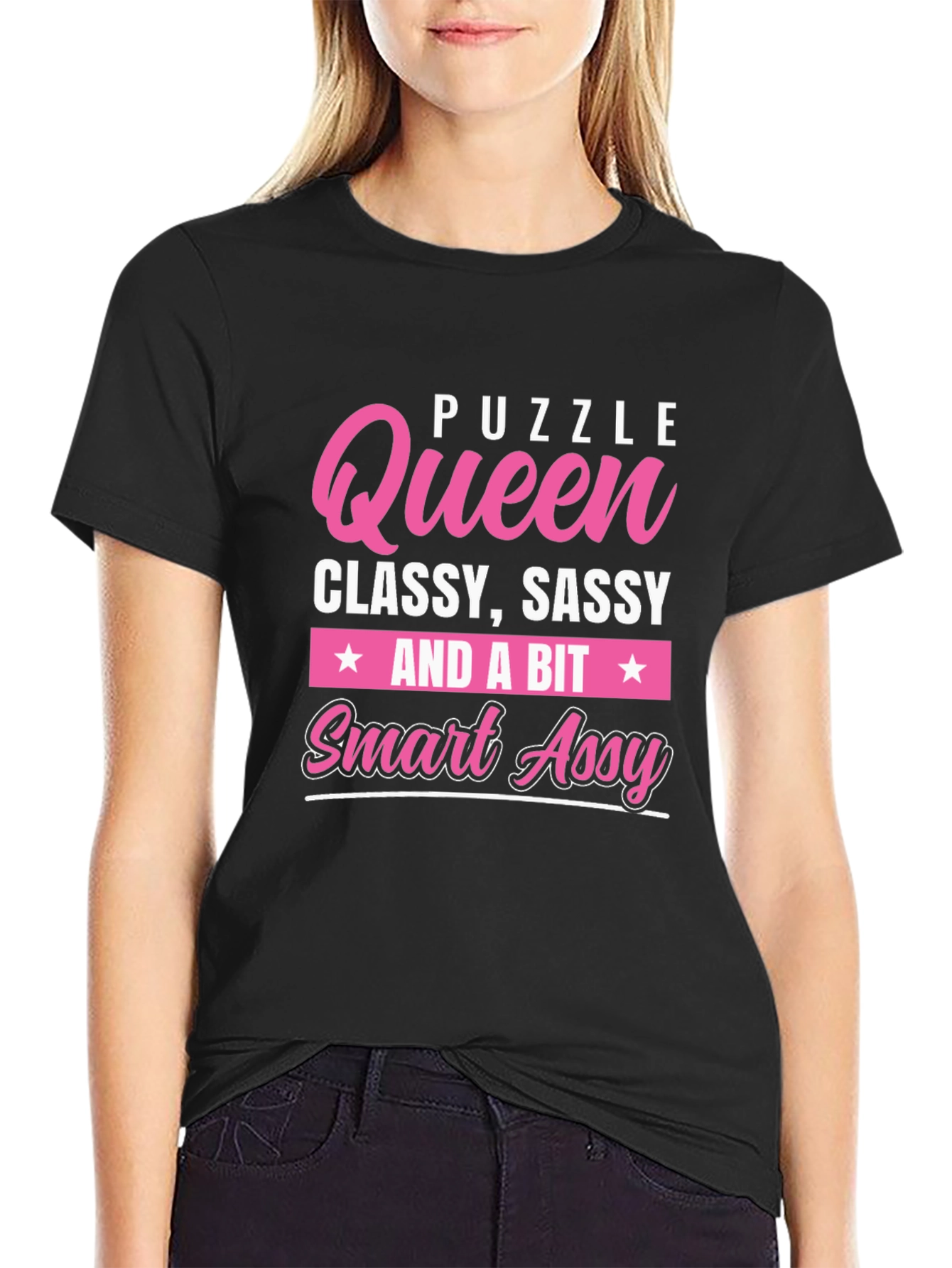 Puzzle Queen Graphic T-Shirt - Classy Sassy Smart Assy Tee
