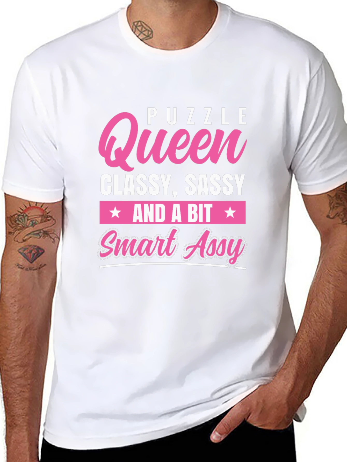 Puzzle Queen Graphic T-Shirt - Classy Sassy Smart Assy Tee