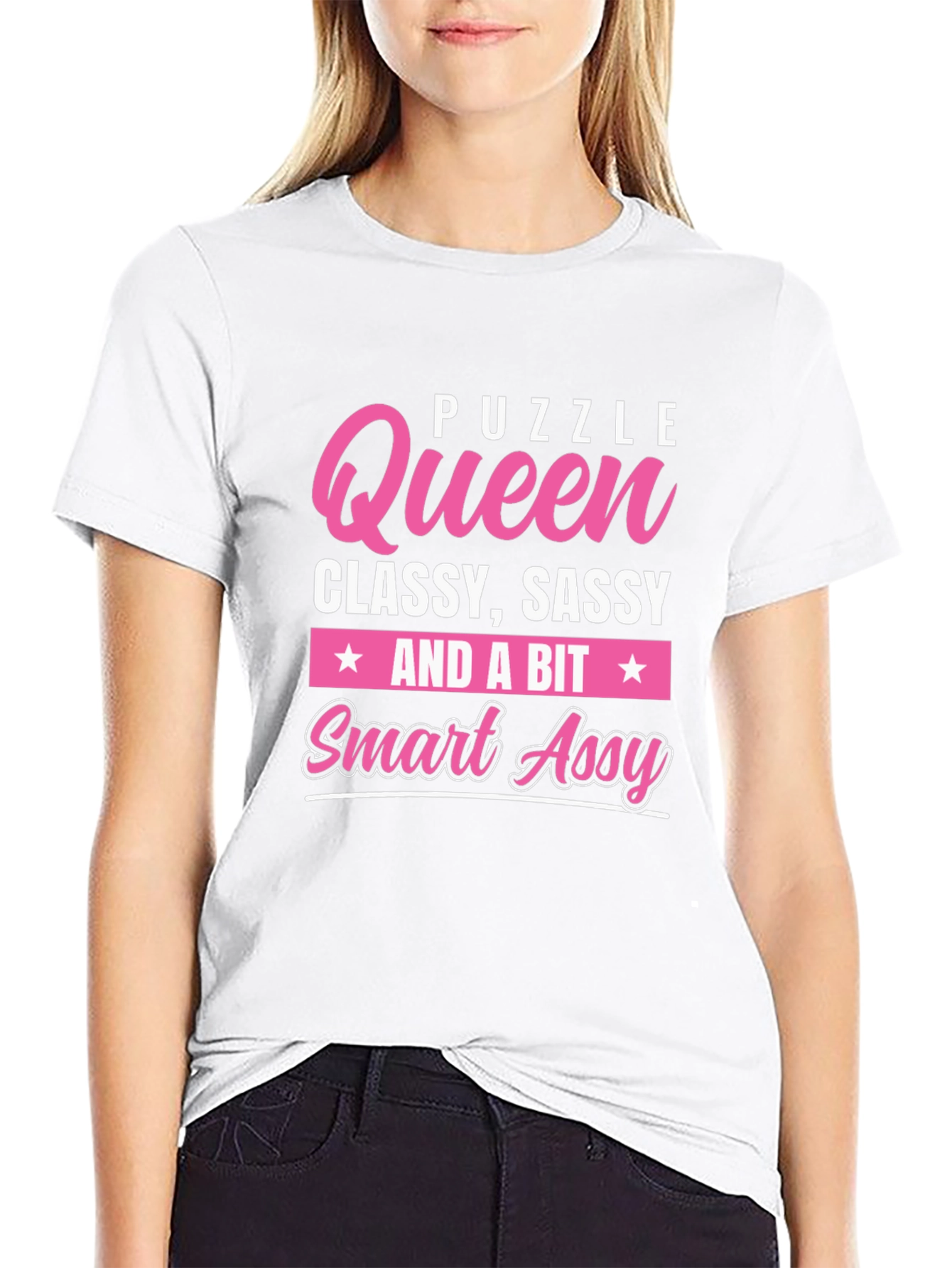 Puzzle Queen Graphic T-Shirt - Classy Sassy Smart Assy Tee