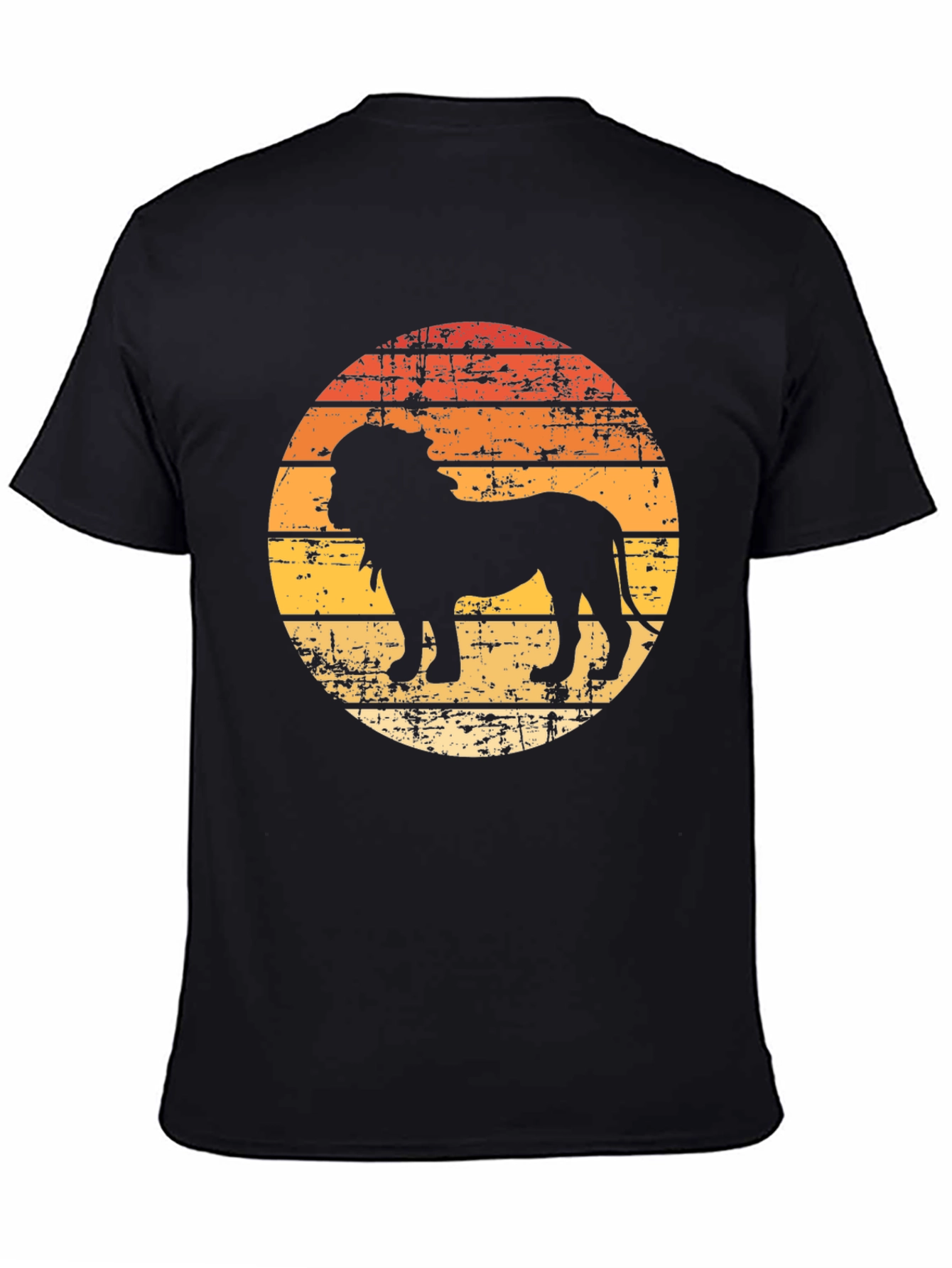 Lion Sunset Graphic Tee - Vintage Style Comfort