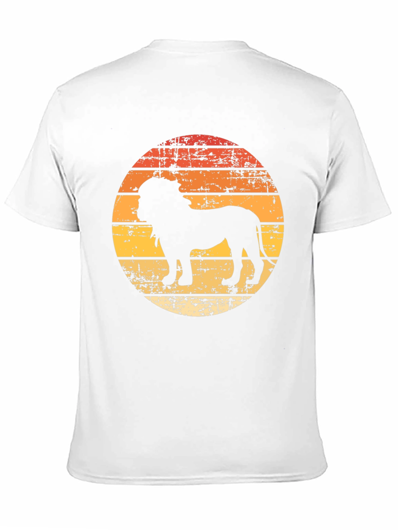 Lion Sunset Graphic Tee - Vintage Style Comfort