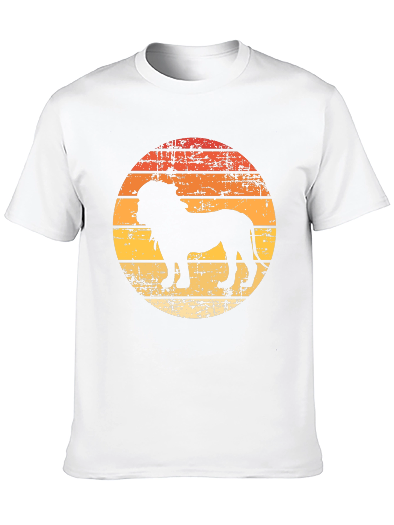 Lion Sunset Graphic Tee - Vintage Style Comfort