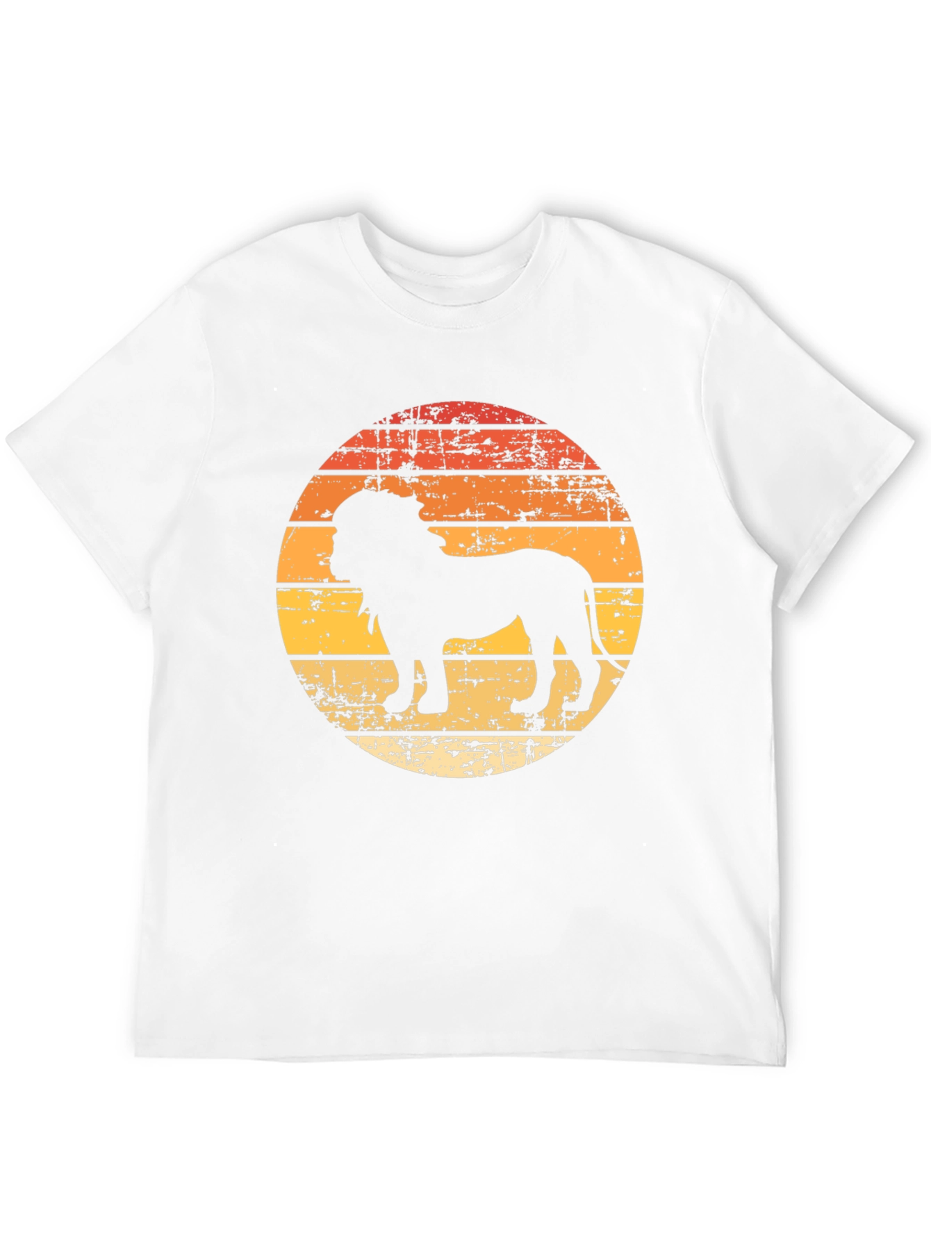 Lion Sunset Graphic Tee - Vintage Style Comfort