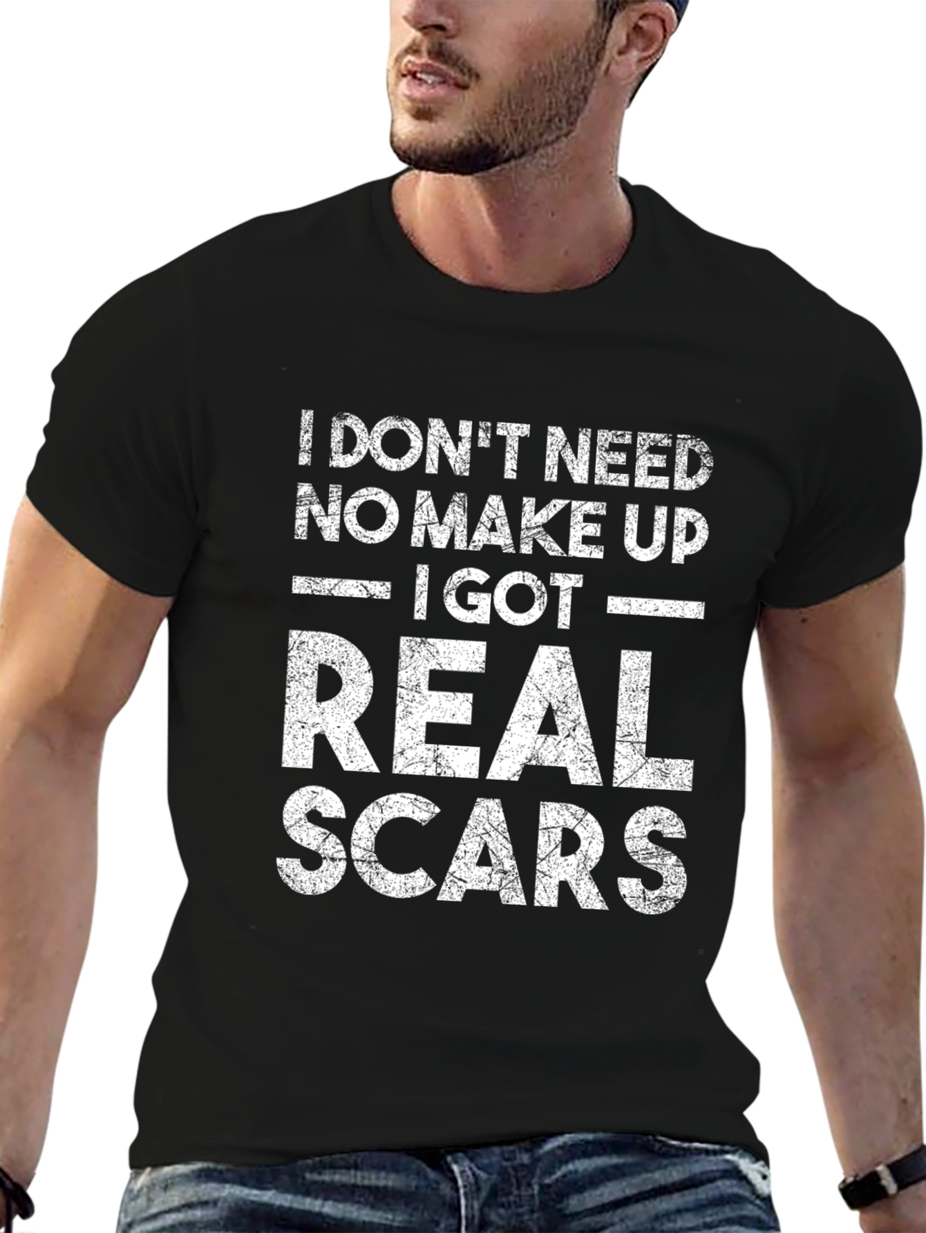 Real Scars Graphic Tee - Bold Statement T-Shirt