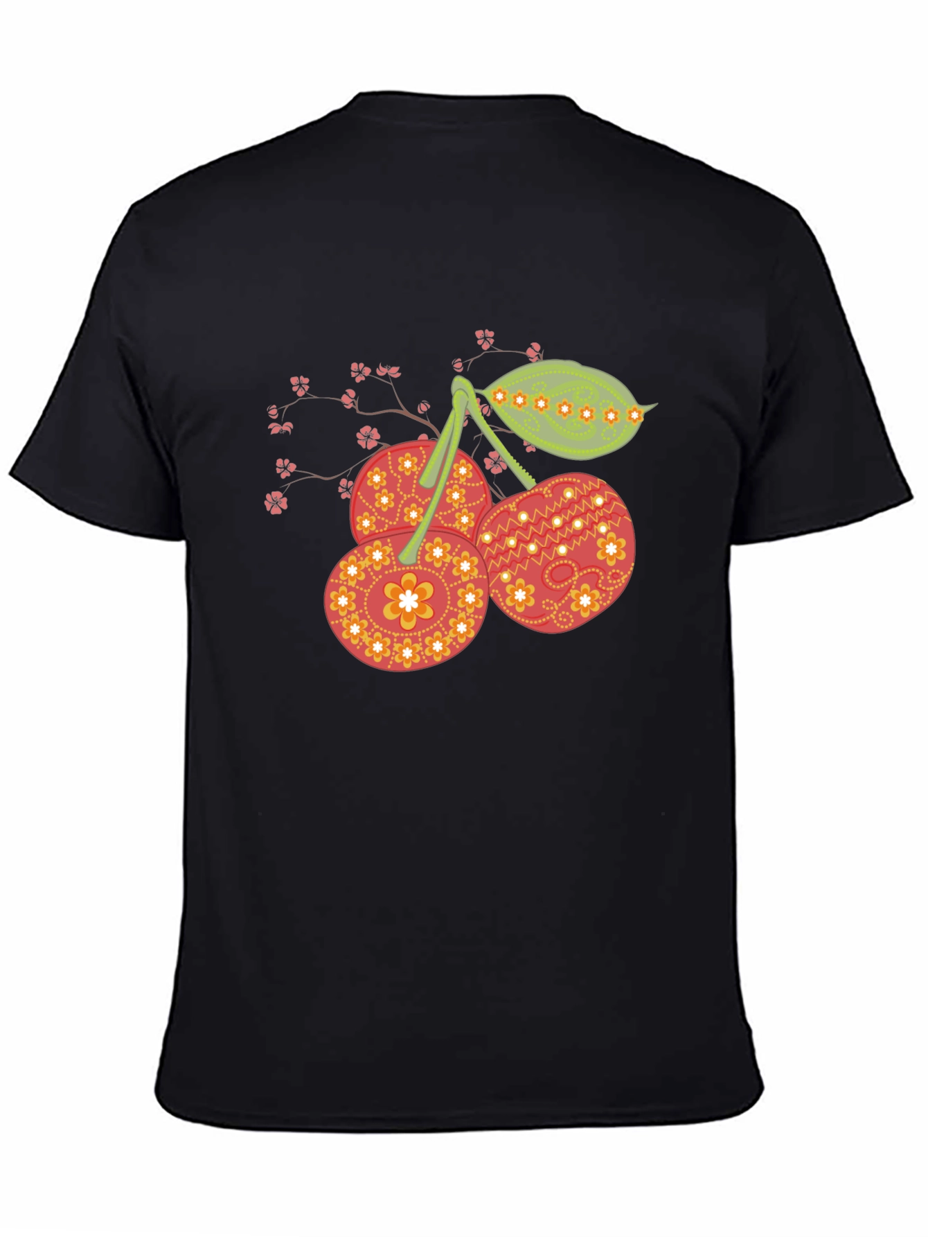 Cherry Blossom Black Graphic Tee