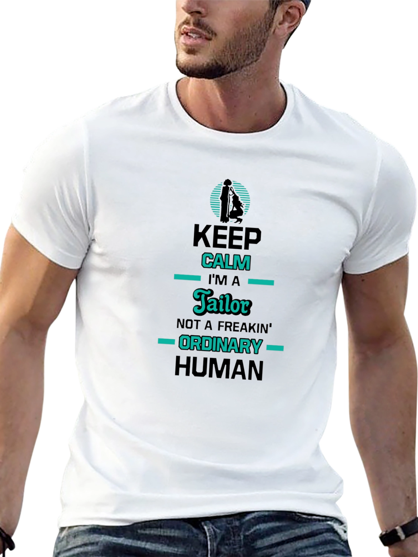 Tailor Humor Graphic T-Shirt - Keep Calm Im A Tailor