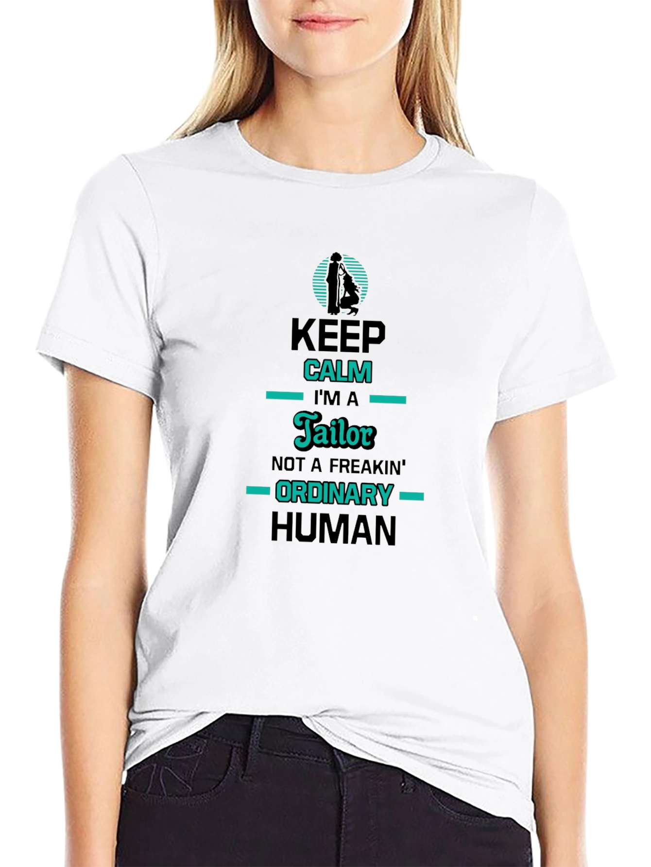Tailor Humor Graphic T-Shirt - Keep Calm Im A Tailor