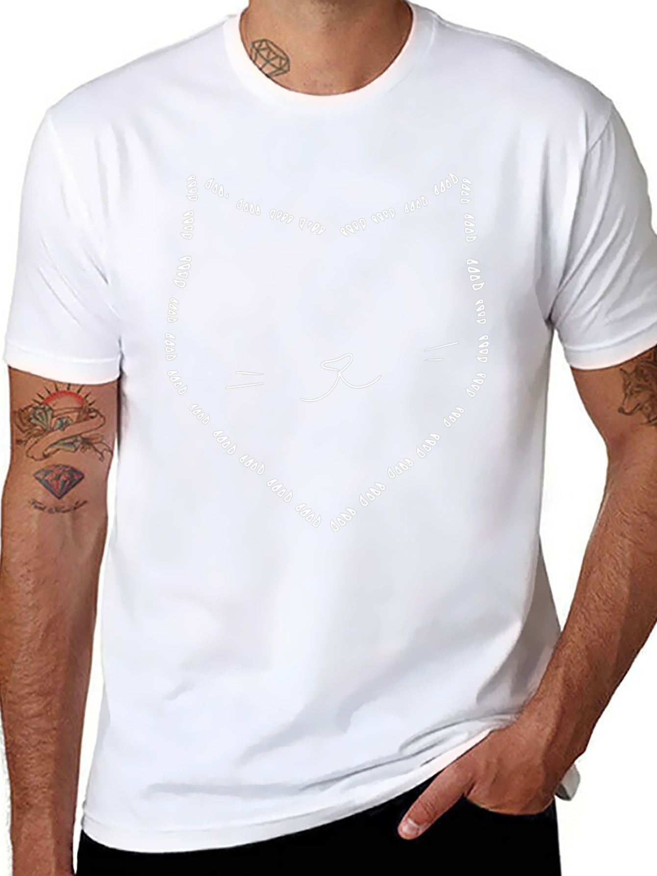 Cool Cat Paw Print Outline T-Shirt