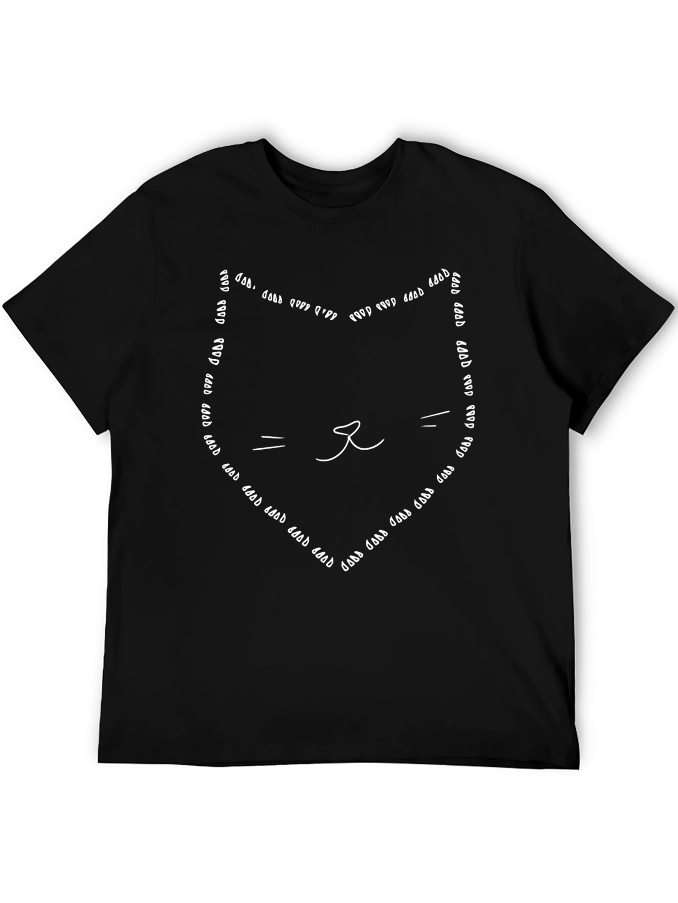 Cool Cat Paw Print Outline T-Shirt