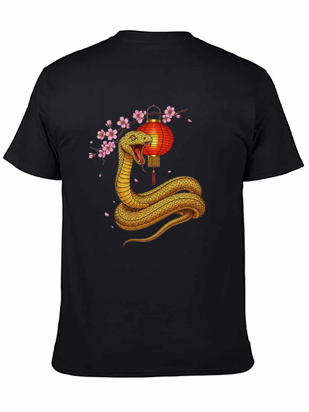 Snake Lantern Graphic Tee - Black