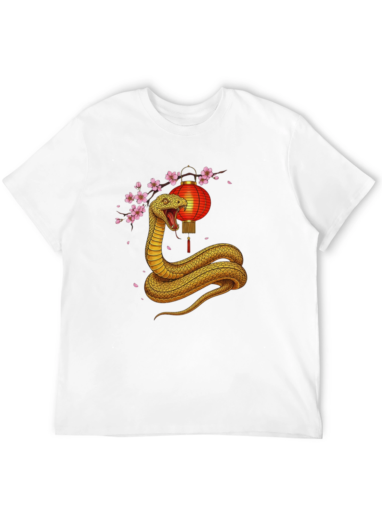 Snake Lantern Graphic Tee - Black