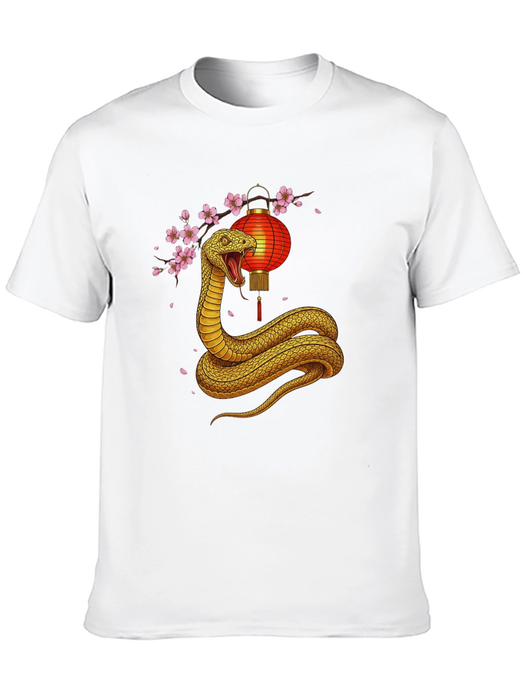 Snake Lantern Graphic Tee - Black
