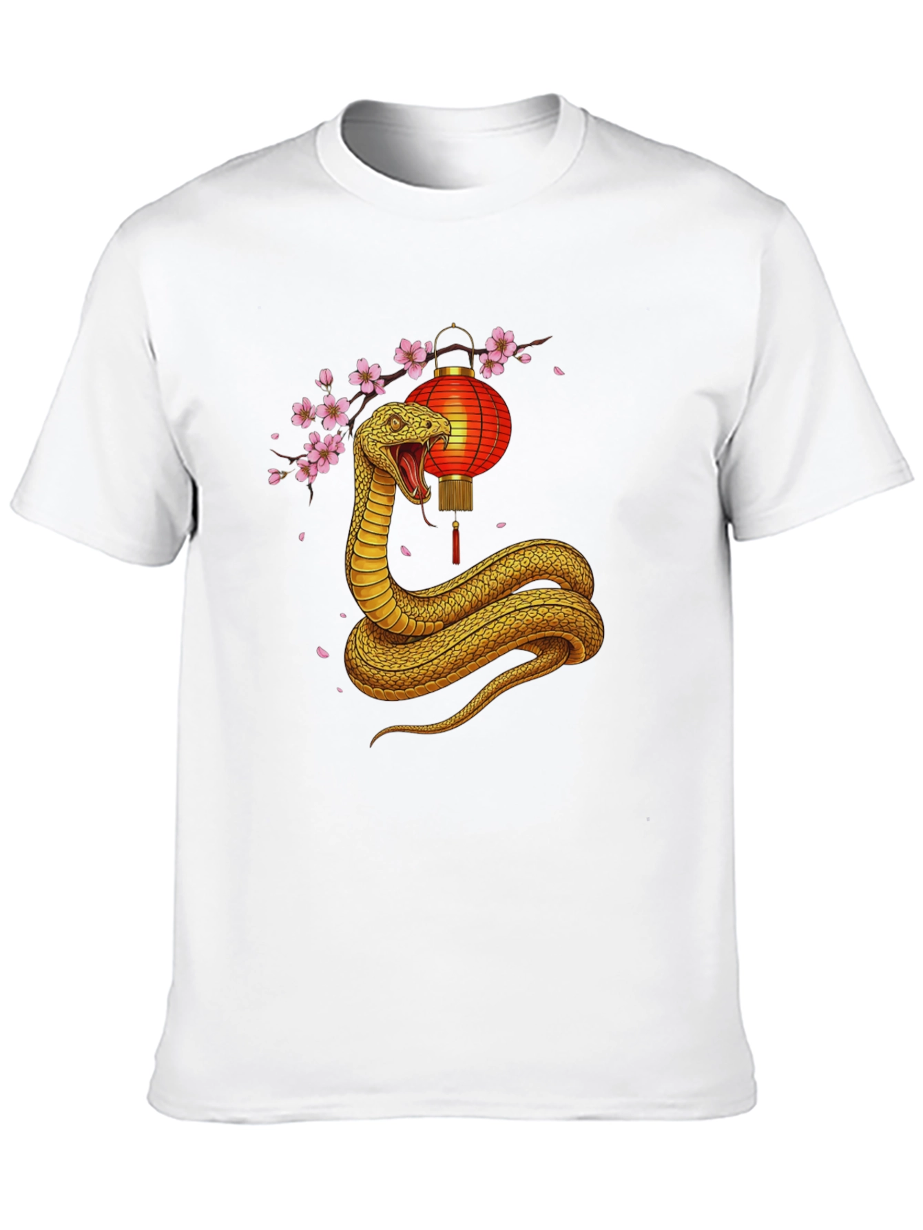 Snake Lantern Graphic Tee - Black