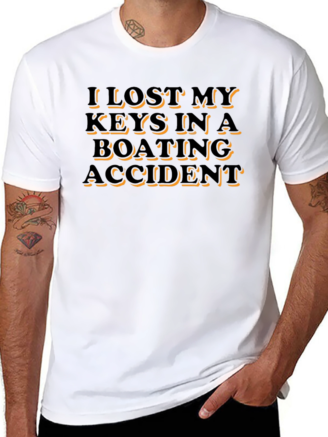 Lost Keys Boating Accident Graphic T-Shirt