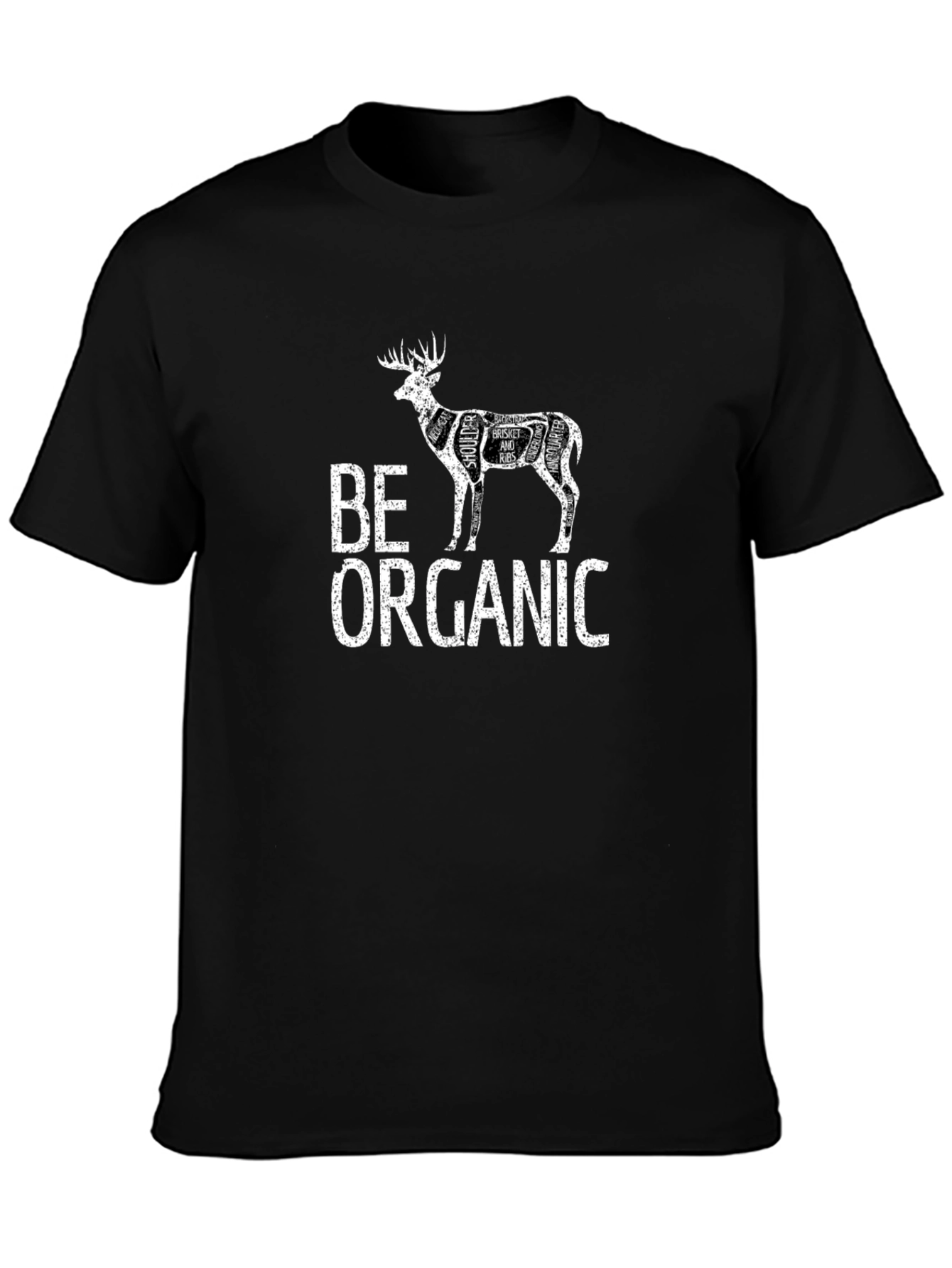 Be Organic Deer Cut Chart T-Shirt
