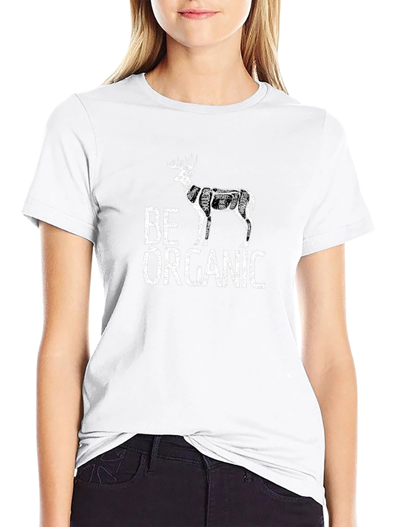 Be Organic Deer Cut Chart T-Shirt