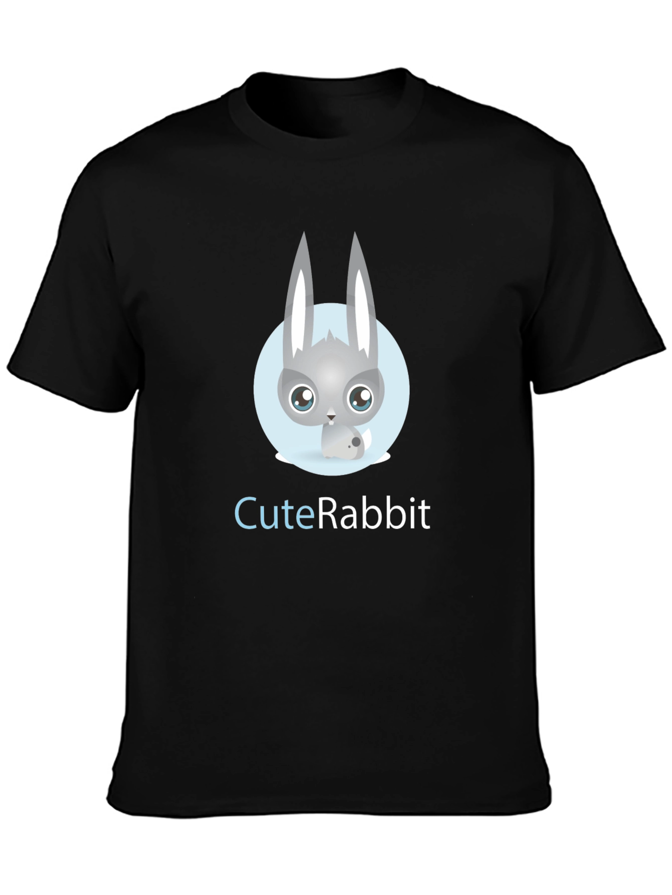 Cute Rabbit Graphic Tee - Soft Cotton Blend