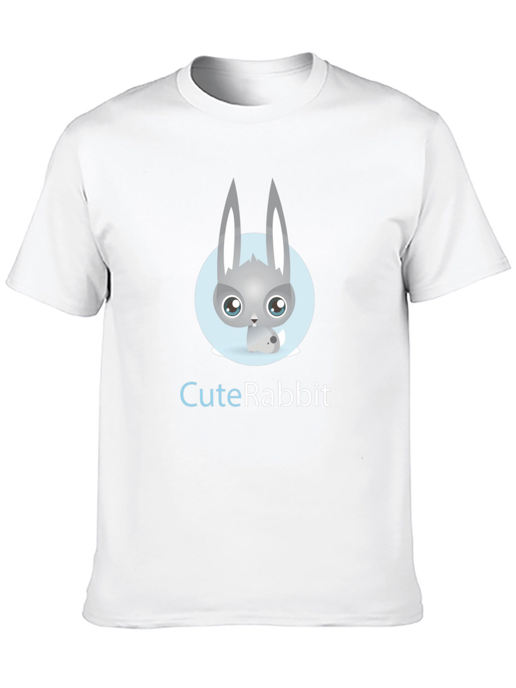 Cute Rabbit Graphic Tee - Soft Cotton Blend