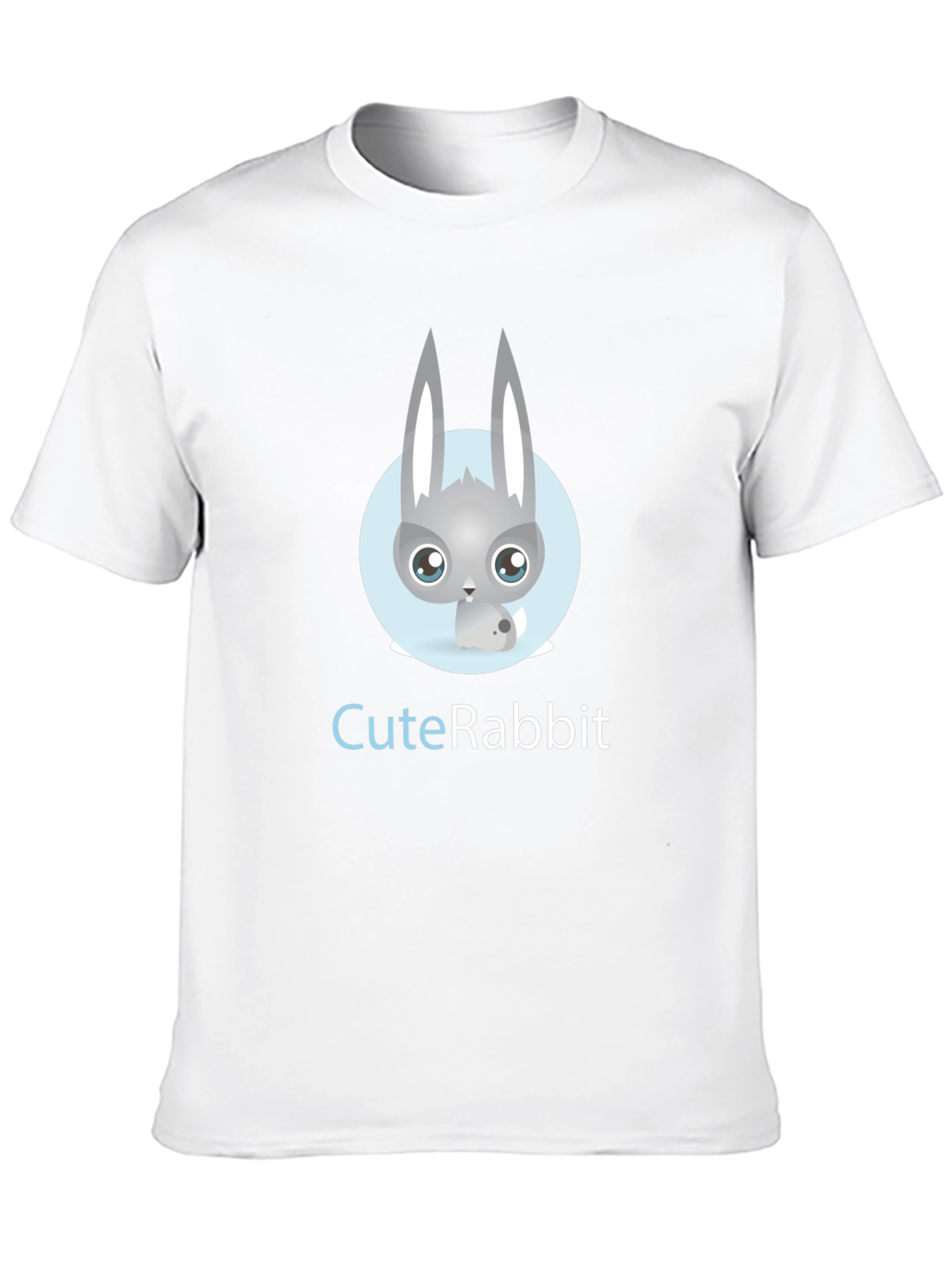 Cute Rabbit Graphic Tee - Soft Cotton Blend