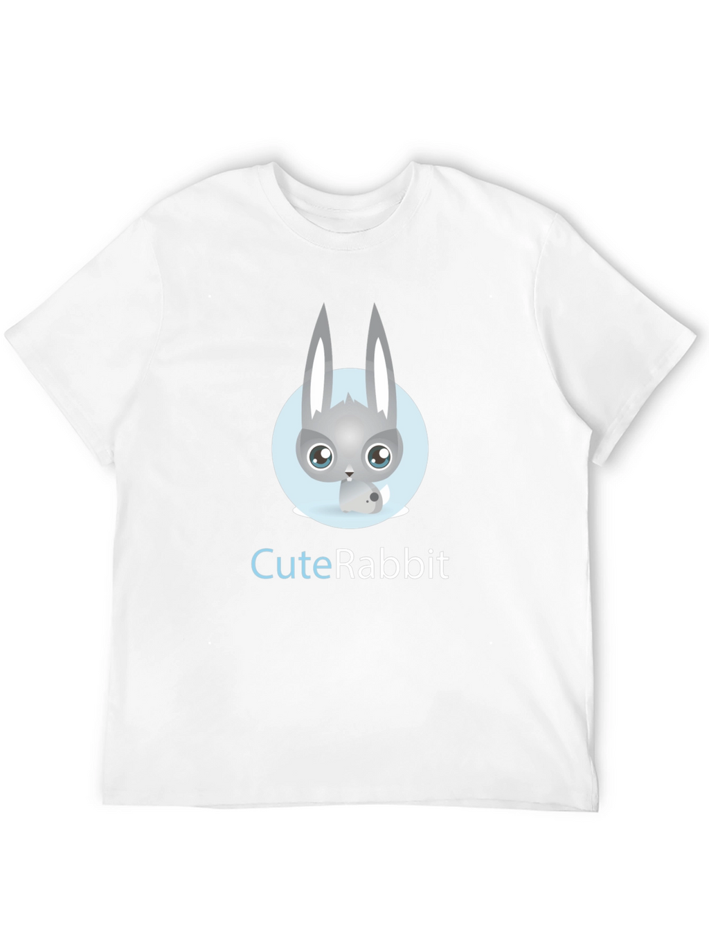 Cute Rabbit Graphic Tee - Soft Cotton Blend