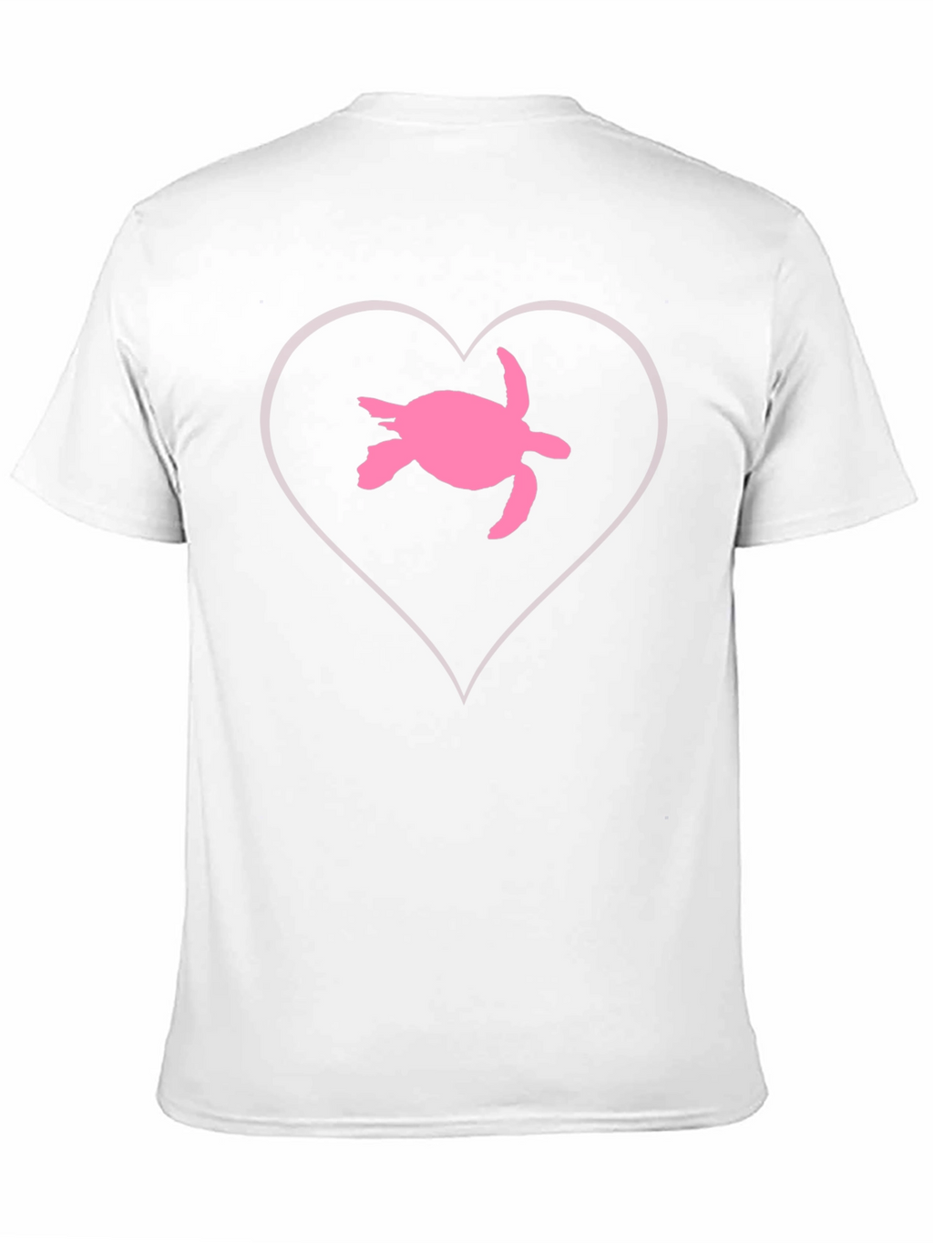 Sea Turtle Heart T-Shirt - Black Cotton