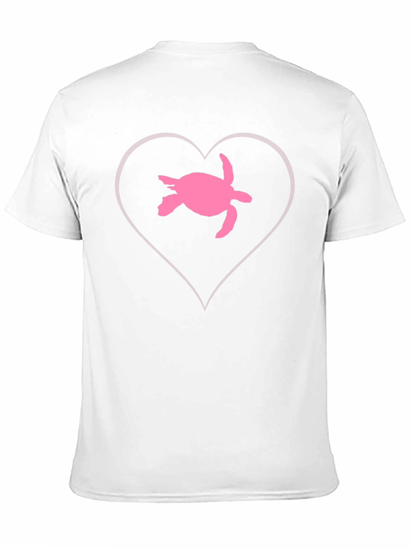 Sea Turtle Heart T-Shirt - Black Cotton