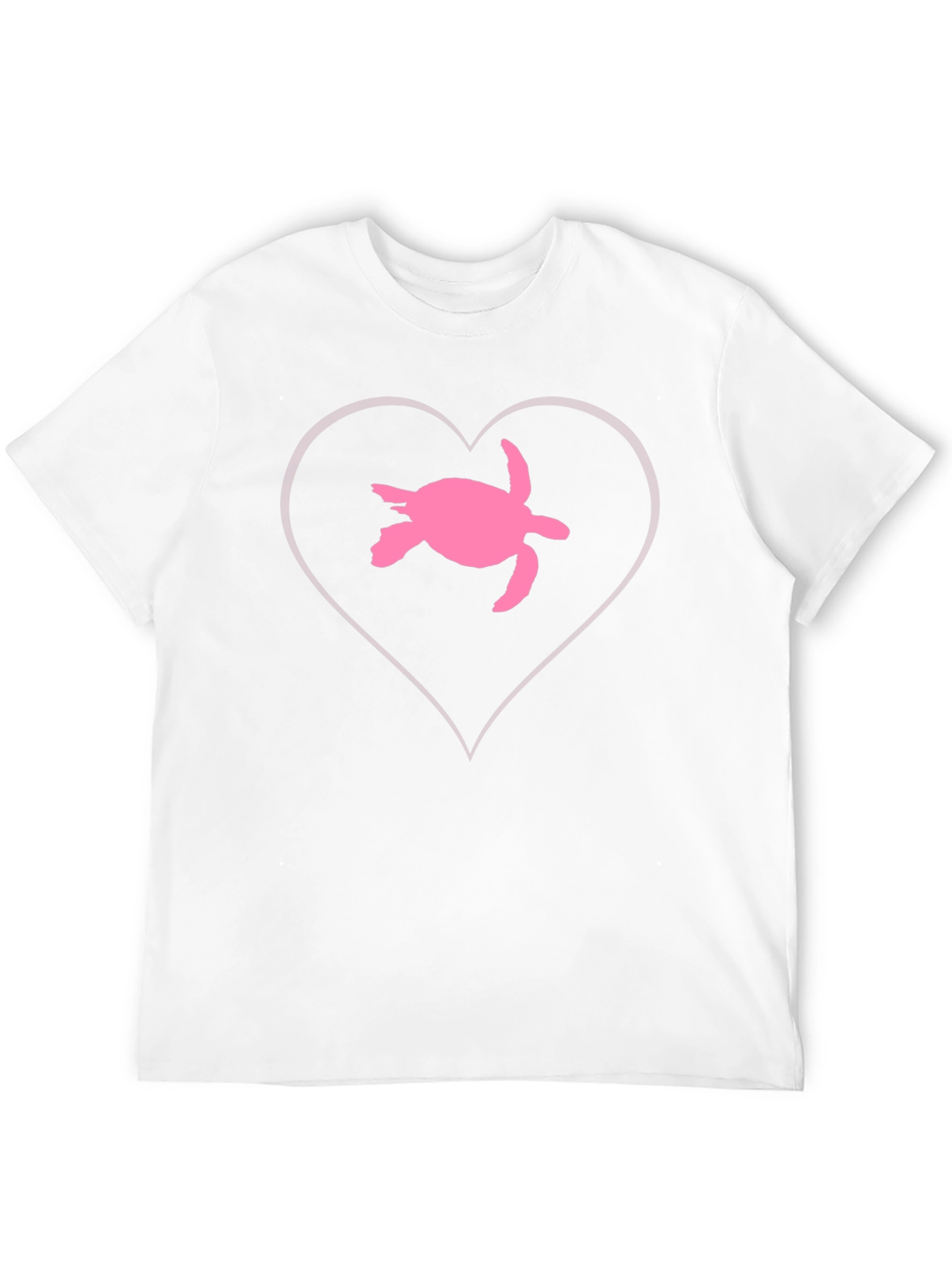Sea Turtle Heart T-Shirt - Black Cotton