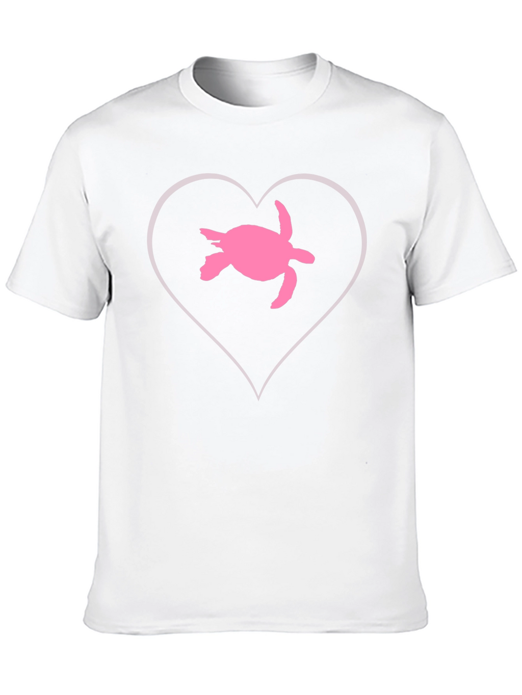 Sea Turtle Heart T-Shirt - Black Cotton