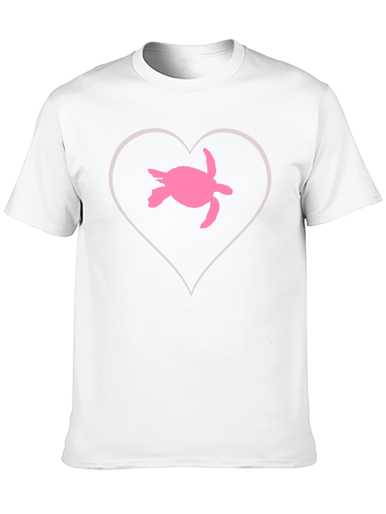 Sea Turtle Heart T-Shirt - Black Cotton