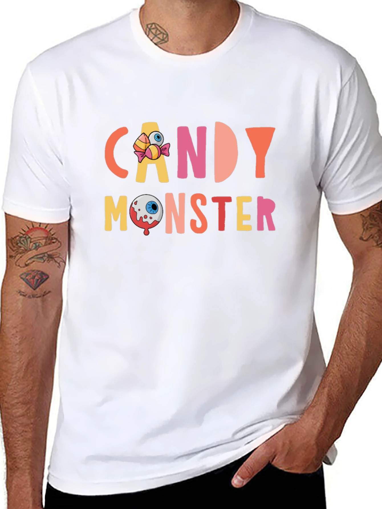 Candy Monster Graphic Tee - Halloween Fun!