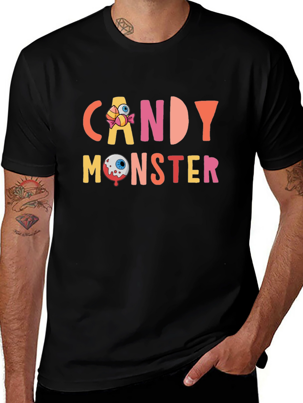 Candy Monster Graphic Tee - Halloween Fun!