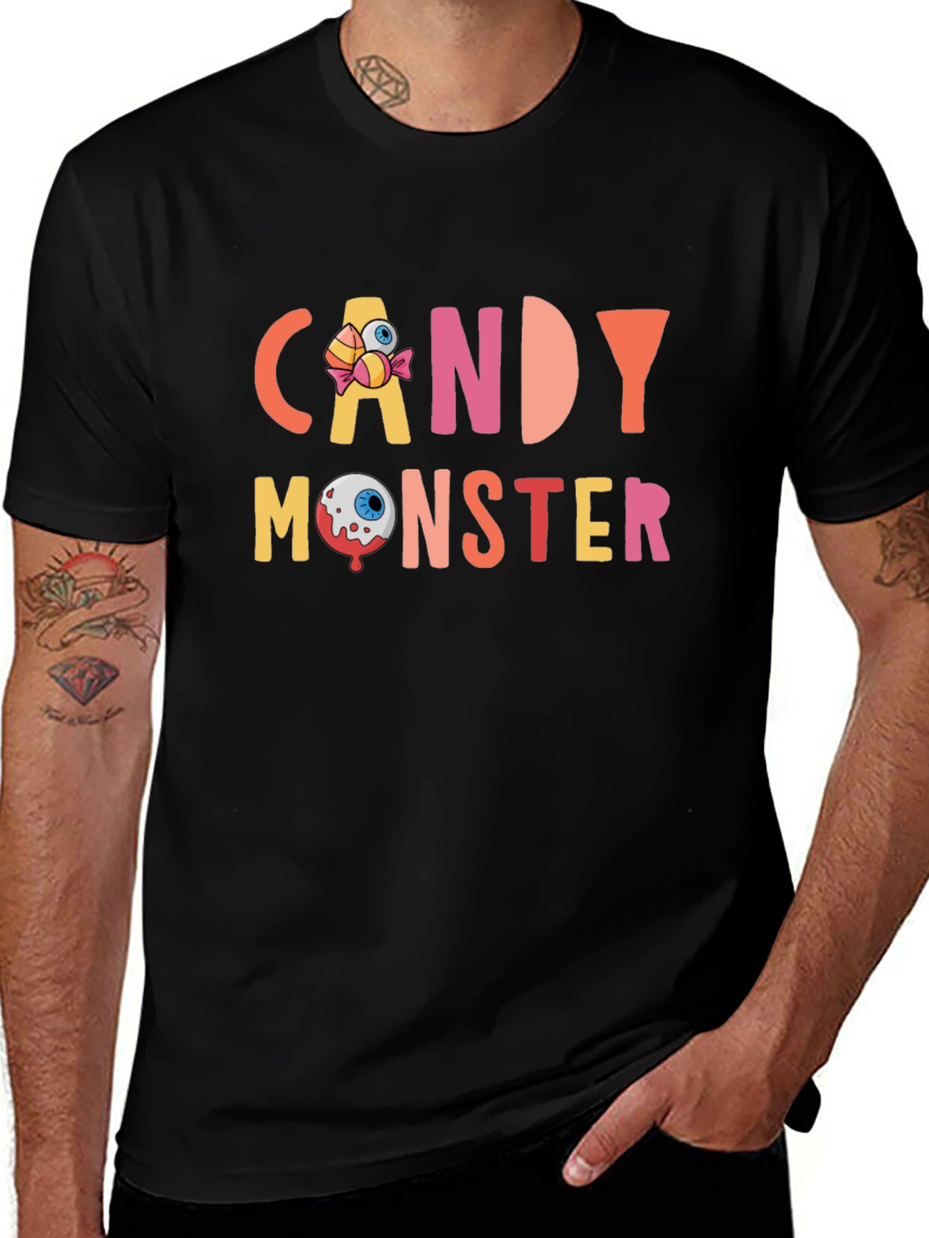 Candy Monster Graphic Tee - Halloween Fun!