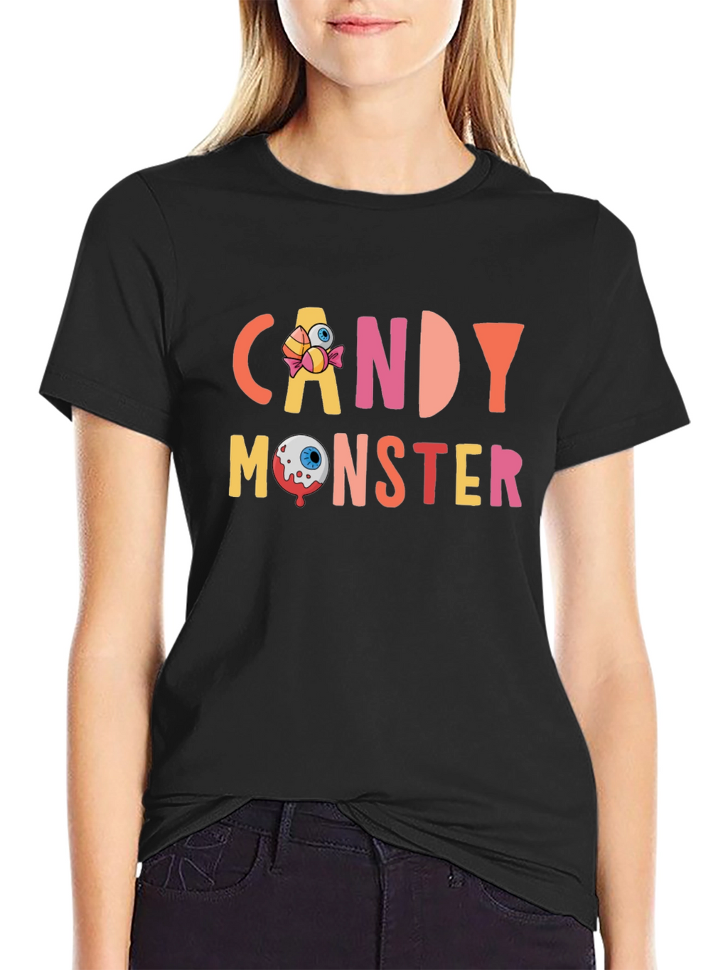 Candy Monster Graphic Tee - Halloween Fun!