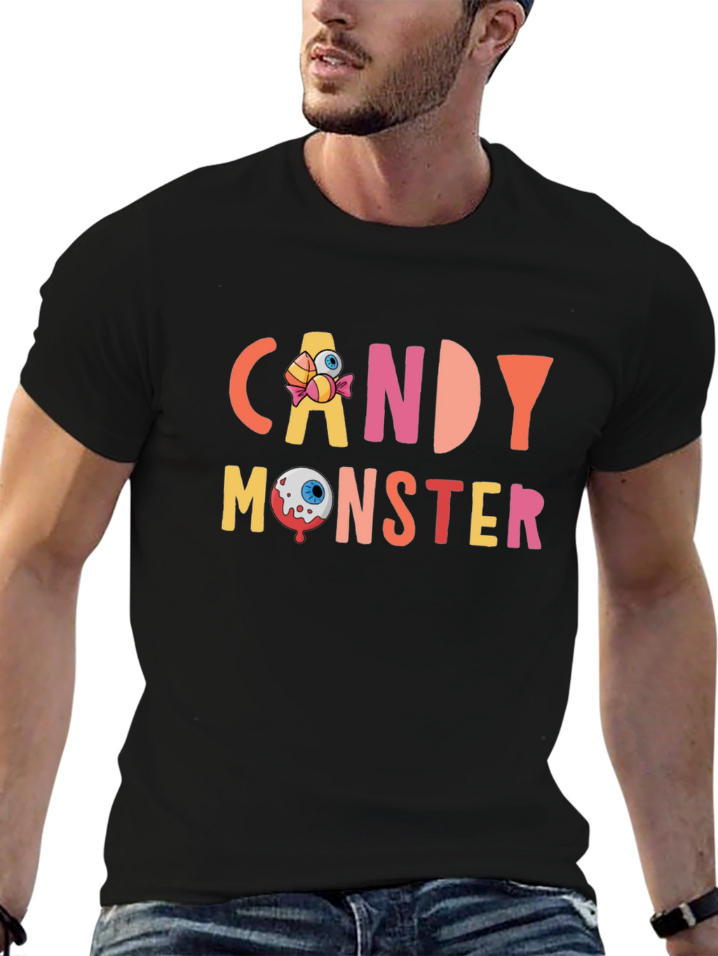 Candy Monster Graphic Tee - Halloween Fun!