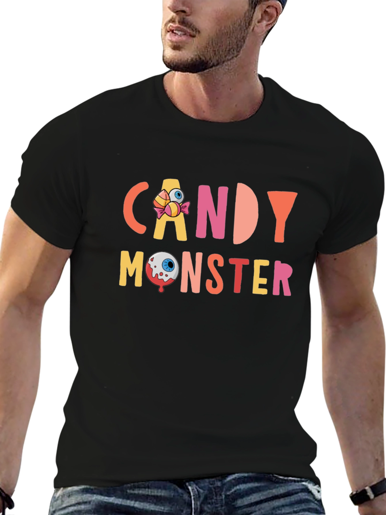 Candy Monster Graphic Tee - Halloween Fun!