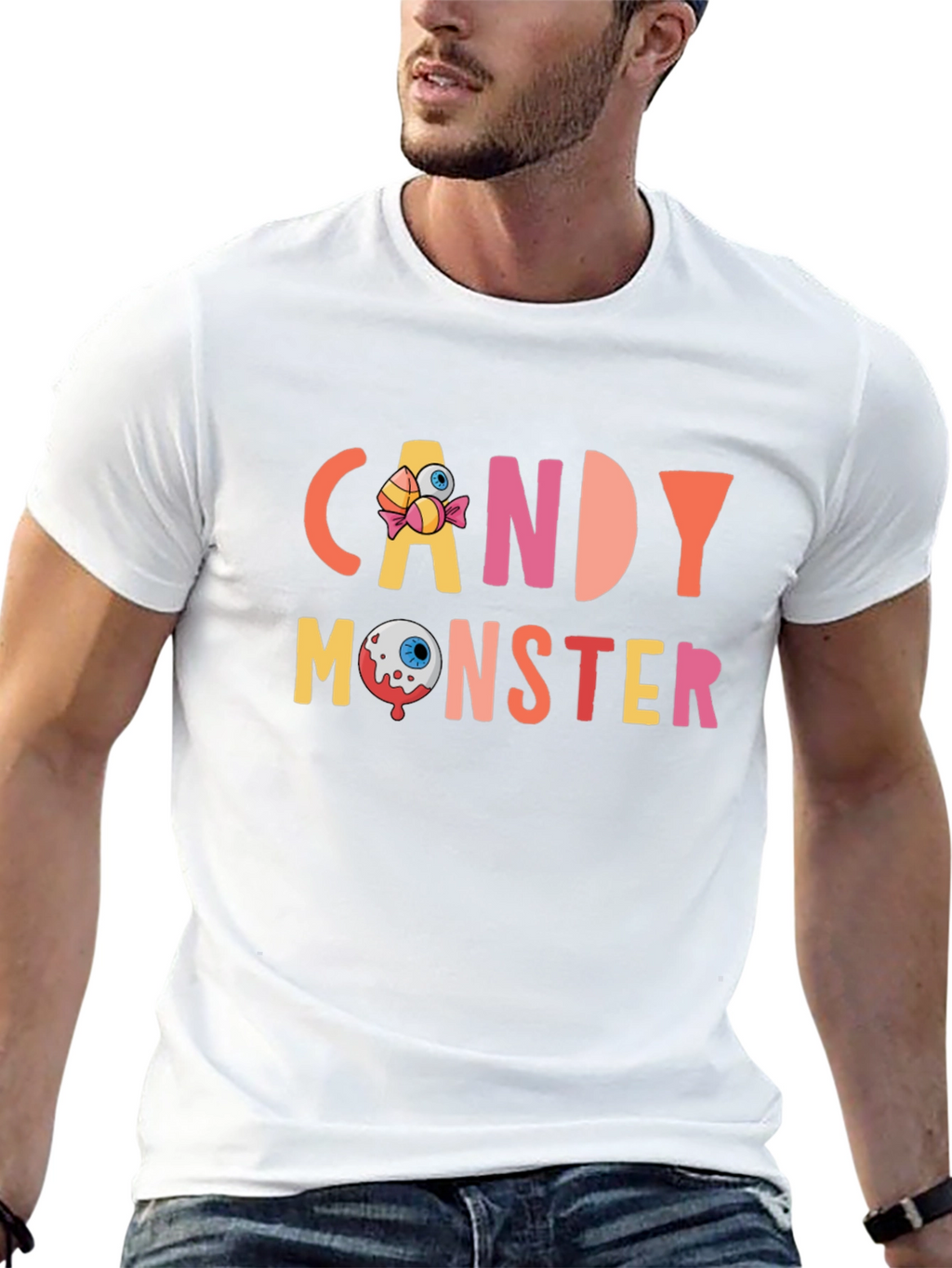 Candy Monster Graphic Tee - Halloween Fun!