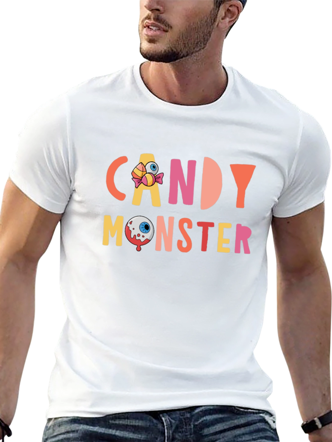 Candy Monster Graphic Tee - Halloween Fun!
