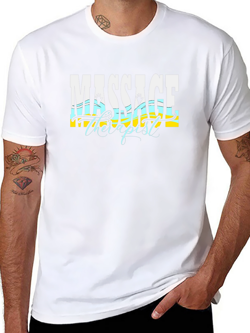 Massage Therapist Graphic Tee - Black