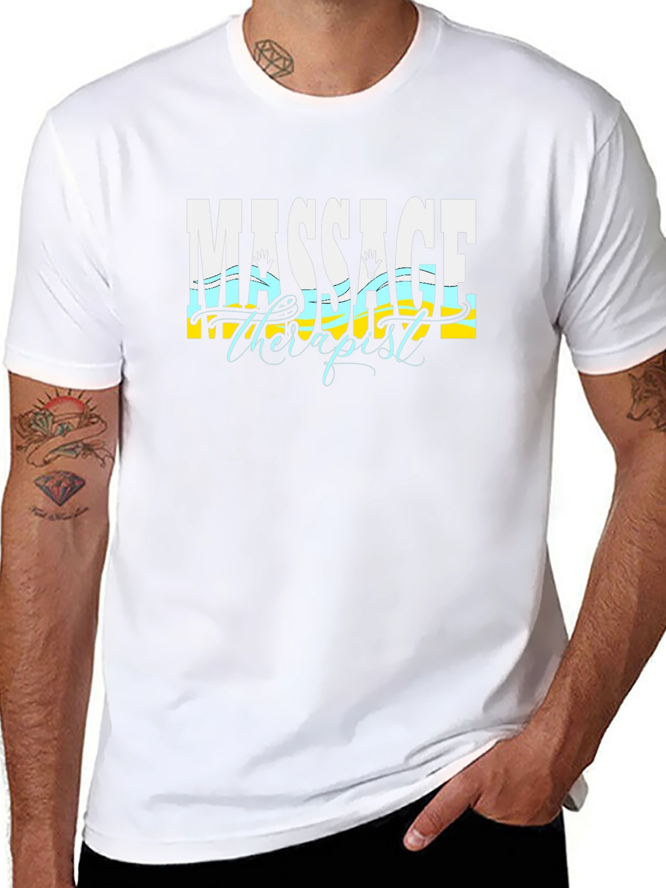 Massage Therapist Graphic Tee - Black