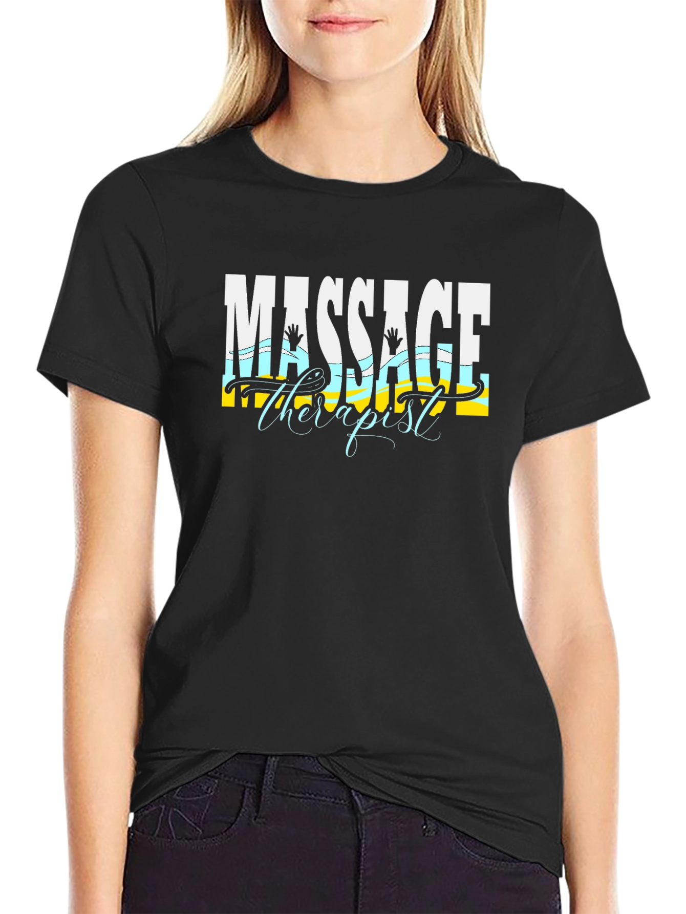Massage Therapist Graphic Tee - Black