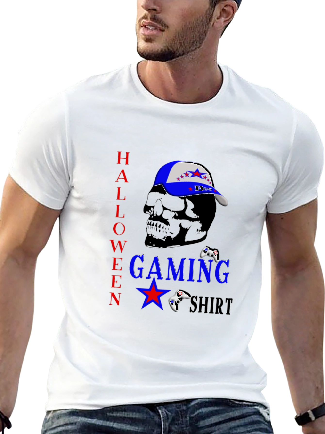 Halloween Gaming Shirt - Skull & Controller