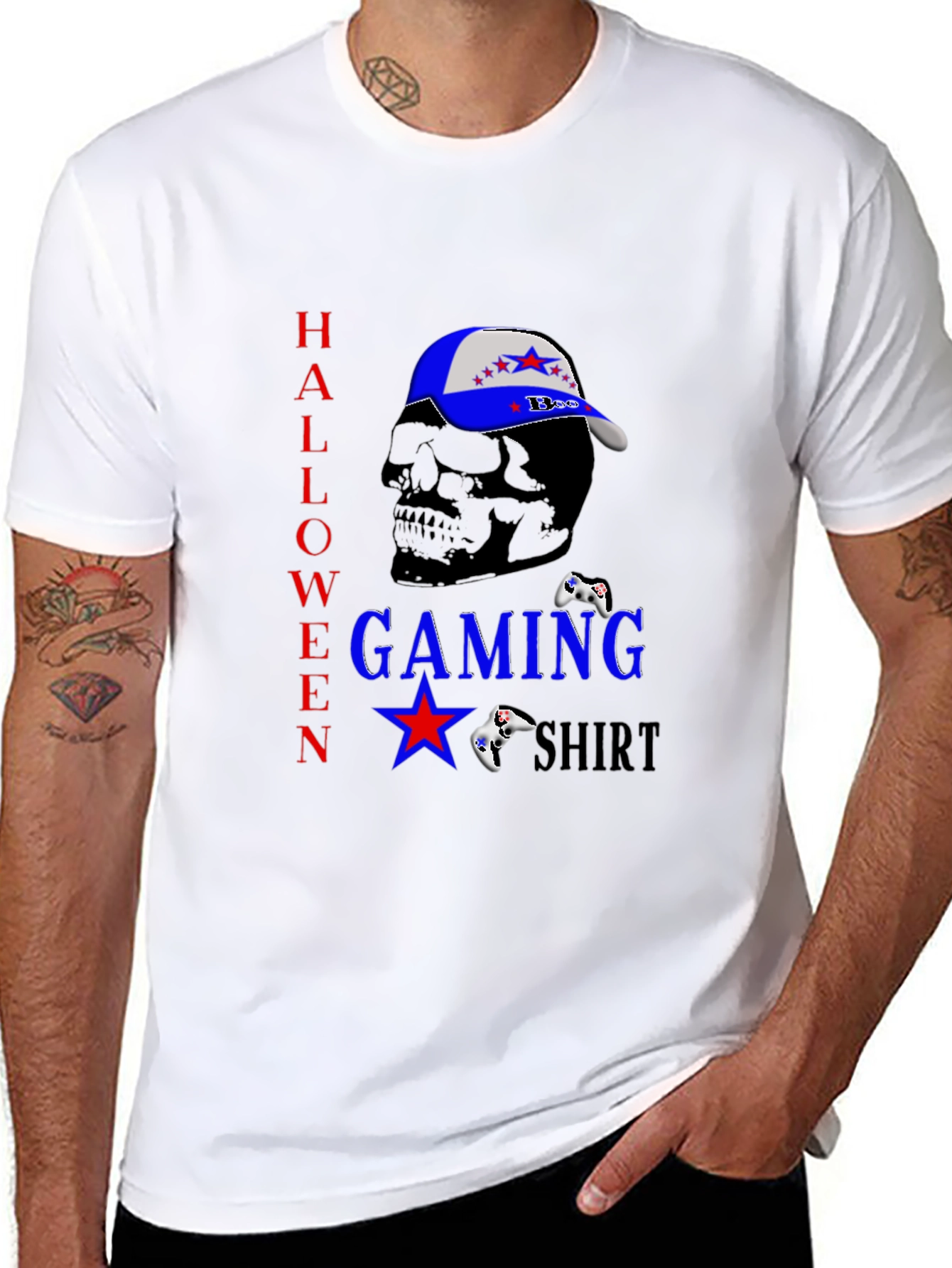 Halloween Gaming Shirt - Skull & Controller