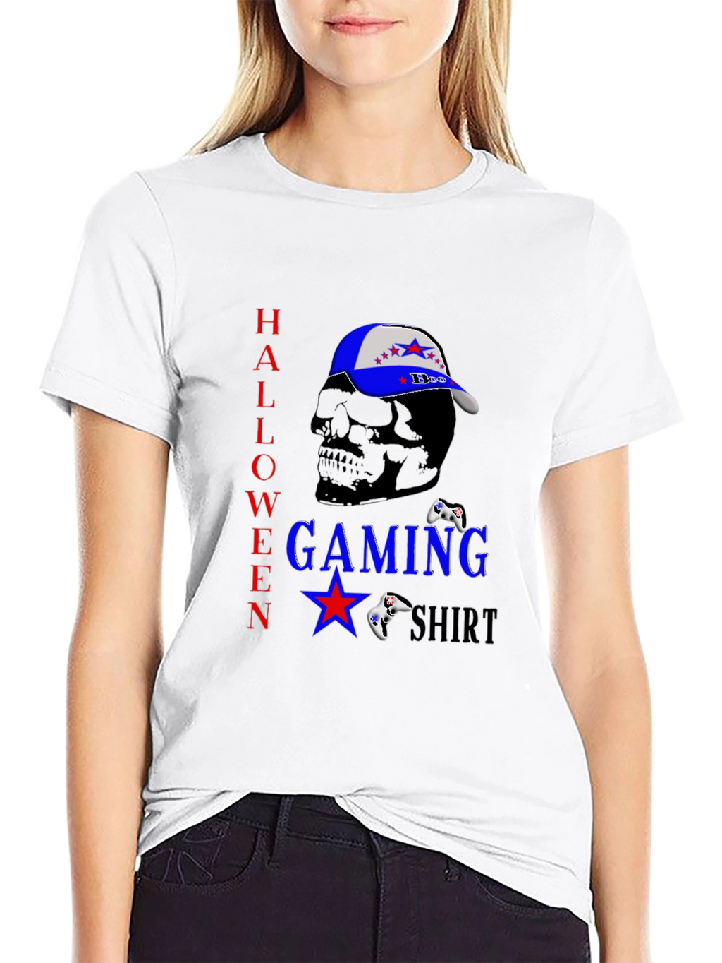 Halloween Gaming Shirt - Skull & Controller