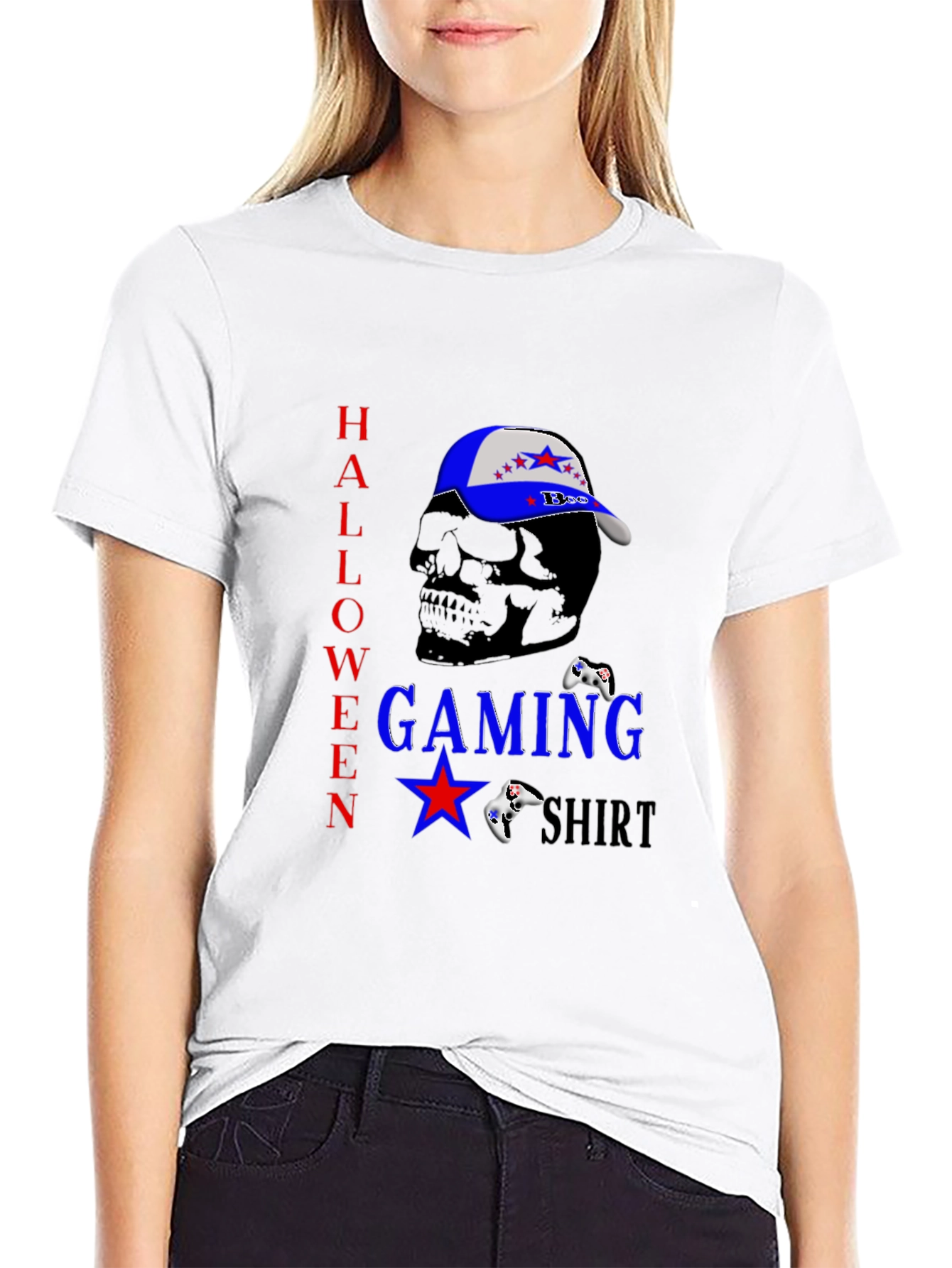 Halloween Gaming Shirt - Skull & Controller