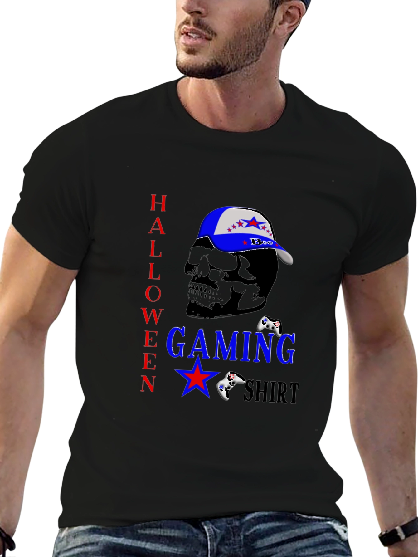 Halloween Gaming Shirt - Skull & Controller