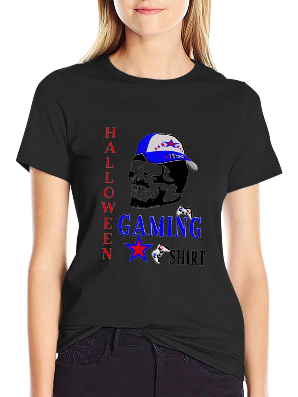 Halloween Gaming Shirt - Skull & Controller