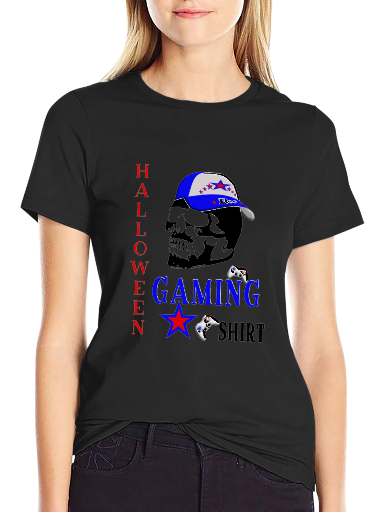Halloween Gaming Shirt - Skull & Controller