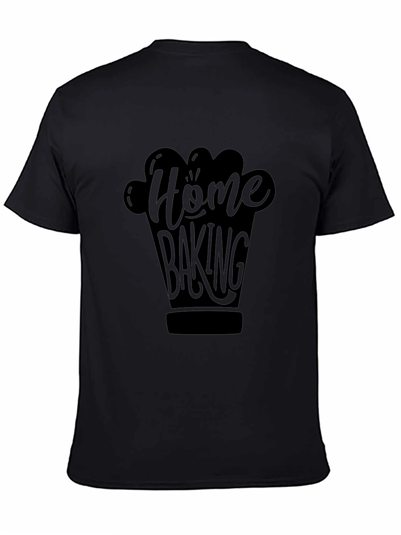 Home Baking Graphic Black T-Shirt