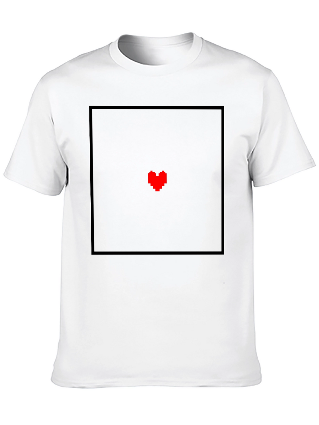Pixel Heart Graphic Black T-Shirt